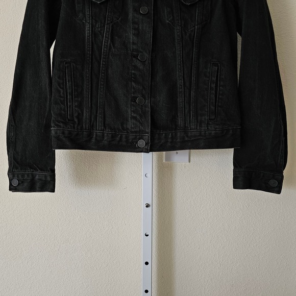*RARE* APPLE WWDC 2017 x LEVI'S Women's Black Denim Trucker Button Jacket Sz M - Picture 7 of 15